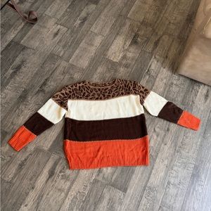 Mixed Pattern Sweater Size M